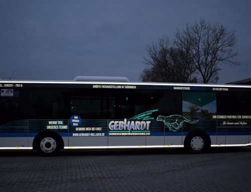Busfolierung Leuchtfolie Gebhard-Rolladen SD-Gruppe